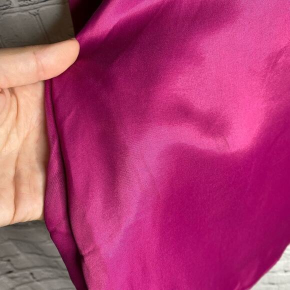 Anthropologie Silky Wide Leg Culottes Pants Cropped Hot Pink Barbie core new - Picture 12 of 12